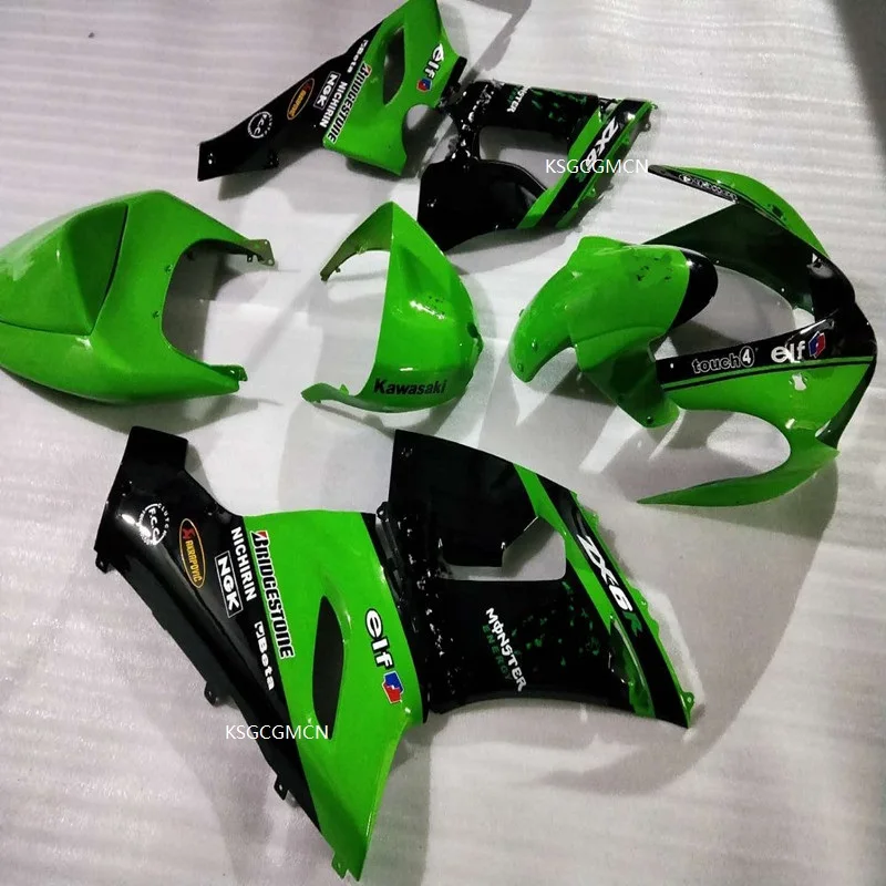 Зеленый черный полный ABS ZX6R 05 06 пластиковые инъекции бодиборд формы обтекатель