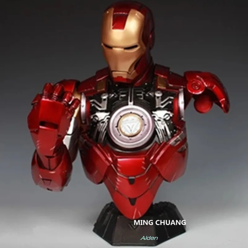 16 &quotСтатуя Мстители: Endgame бюст супергерой голова портрет Железный человек Mark6 1:2