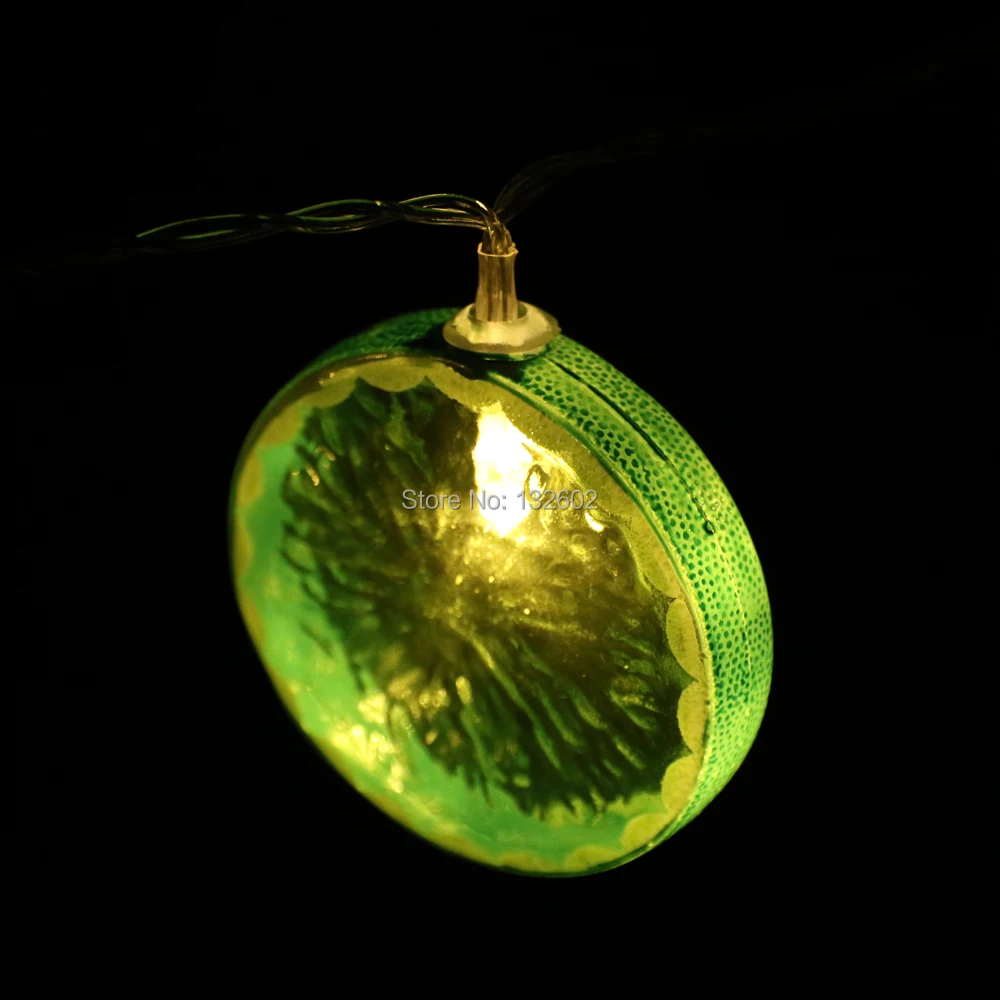 Батарея 2 м 10LED Lemon Shaped LED String Lights праздничная Вечеринка бар клуб Ресторан