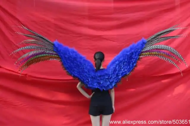 

High quality peacock angel wings long tail feather fairy wings Studio photography Studio photography cool props