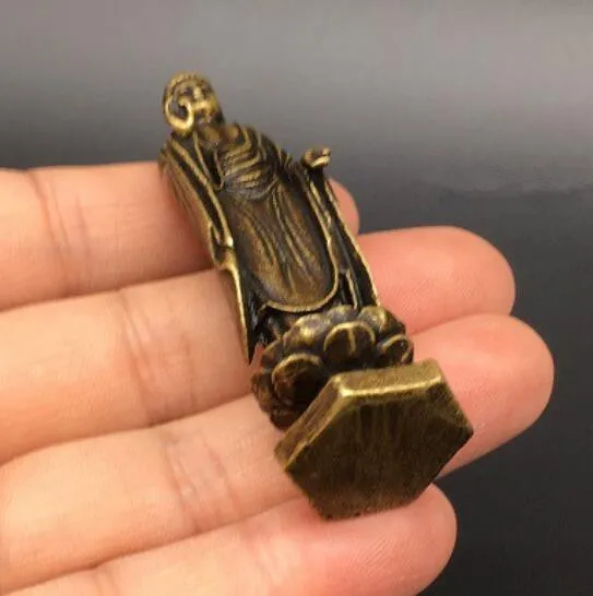 

China collection archaize brass Sakyamuni Buddha small statue #4