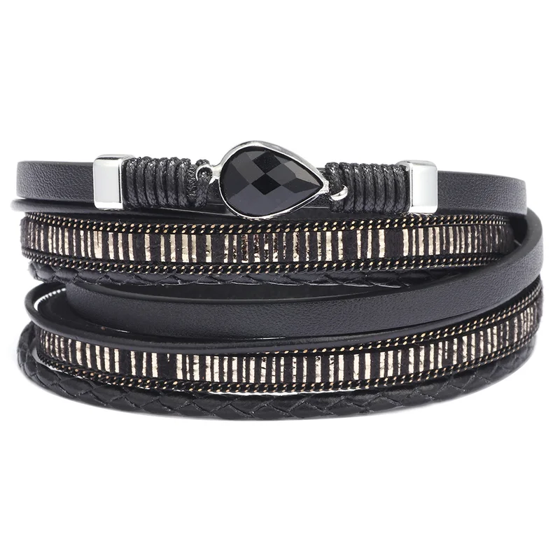 Новый модный Европейский и американский многослойный магнитный браслет с