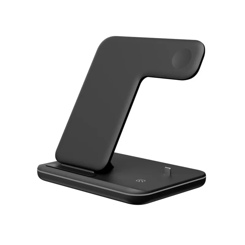 Black Color YWWBJH Быстрое беспроводное зарядное устройство 3в1 Беспроводная зарядная док-станция Qi 10 Вт для iphone X XS Max XR 8 для AirPods для часов iphone - Тип штекера: Black Color
