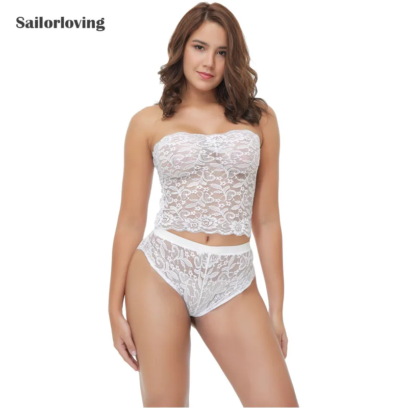 Sailor loving 2018 новые женские белые сексуальные кружевные трусы плавки комплекты