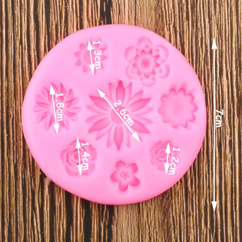 Daisy силиконовая форма в виде цветка розы конфеты формы для полимерной глины