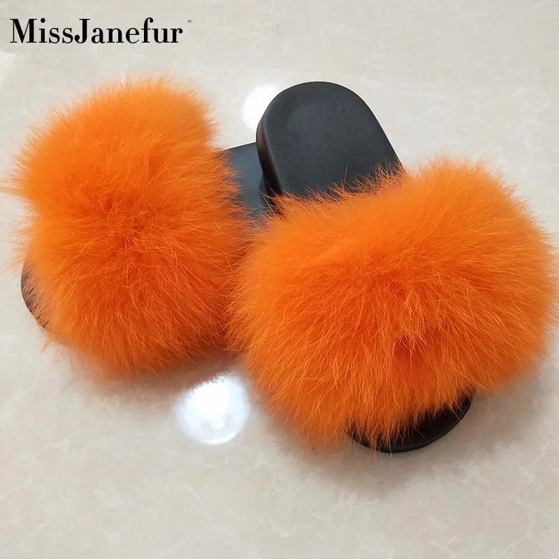 Детские тапочки с натуральным лисьим мехом Сезон Зима мягкий Повседневный