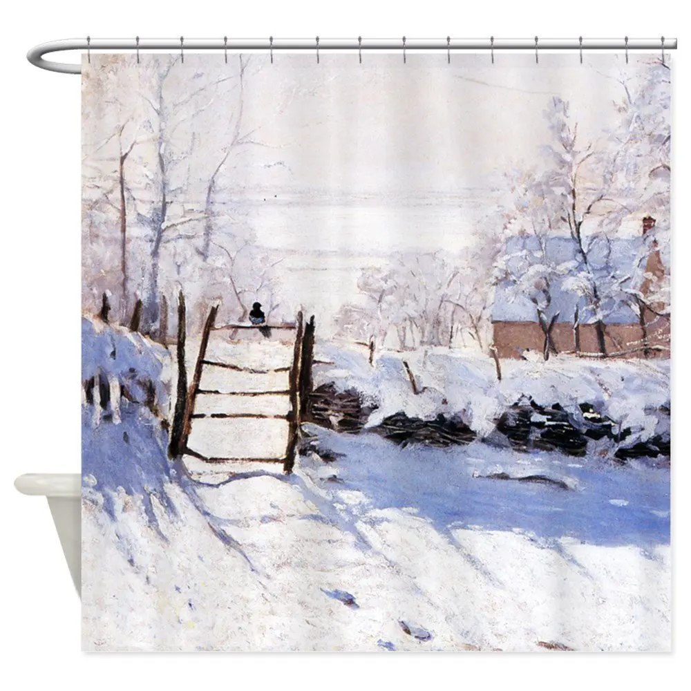 

Custom Claude The Magpie Decorative Fabric Shower Curtain