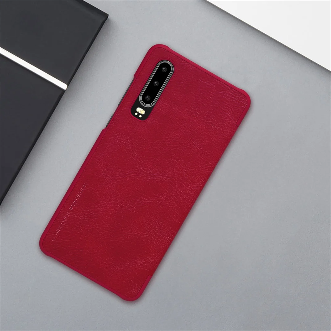 Для huawei P30 чехол Nillkin QIN серии Флип кожаный чехол с карманом для карт роскошный фирменный защитный флип-чехол для huawei P30 чехол