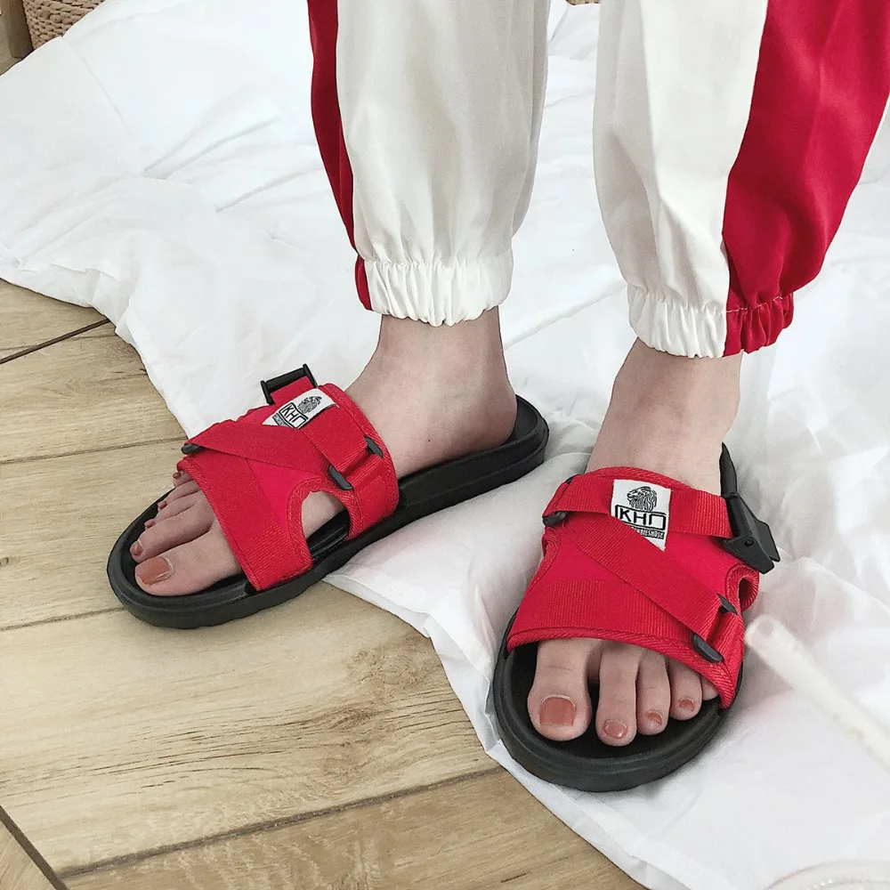 2019 корейская версия прозрачных плёнок ПВХ тапочки плоские повседневные