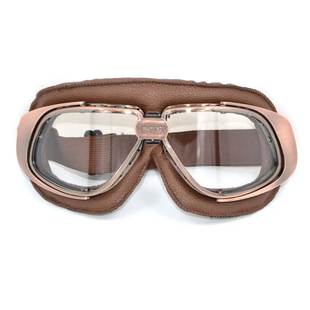 Винтажные мотоциклетные кожаные очки BJMOTO для мужчин и женщин времен Второй мировой войны, маска для мотокросса, внедорожные гибкие велосипедные очки для шлемов, спорт