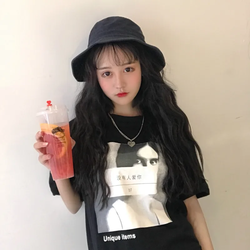 RUGOD новые абстрактные пародия печати Harajuku плюс Размеры Для женщин 2018 Лето