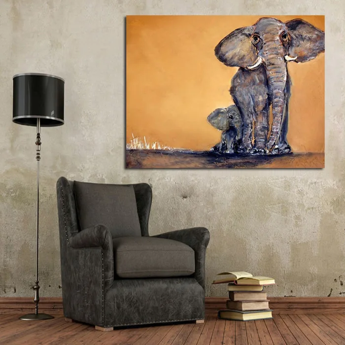 Высокое качество бесплатная доставка ручная роспись Картина на холсте милый