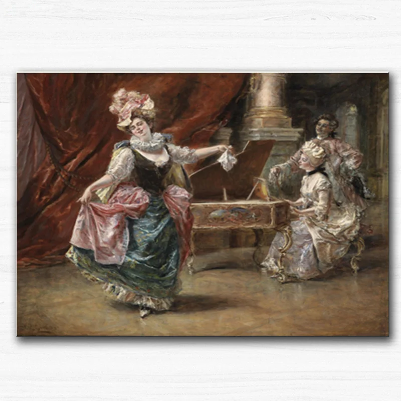 

Hofadel Music Dance Europe Figure Oil Painting on Canvas Printings Wall art Picture Home decoration Printed Paintings
