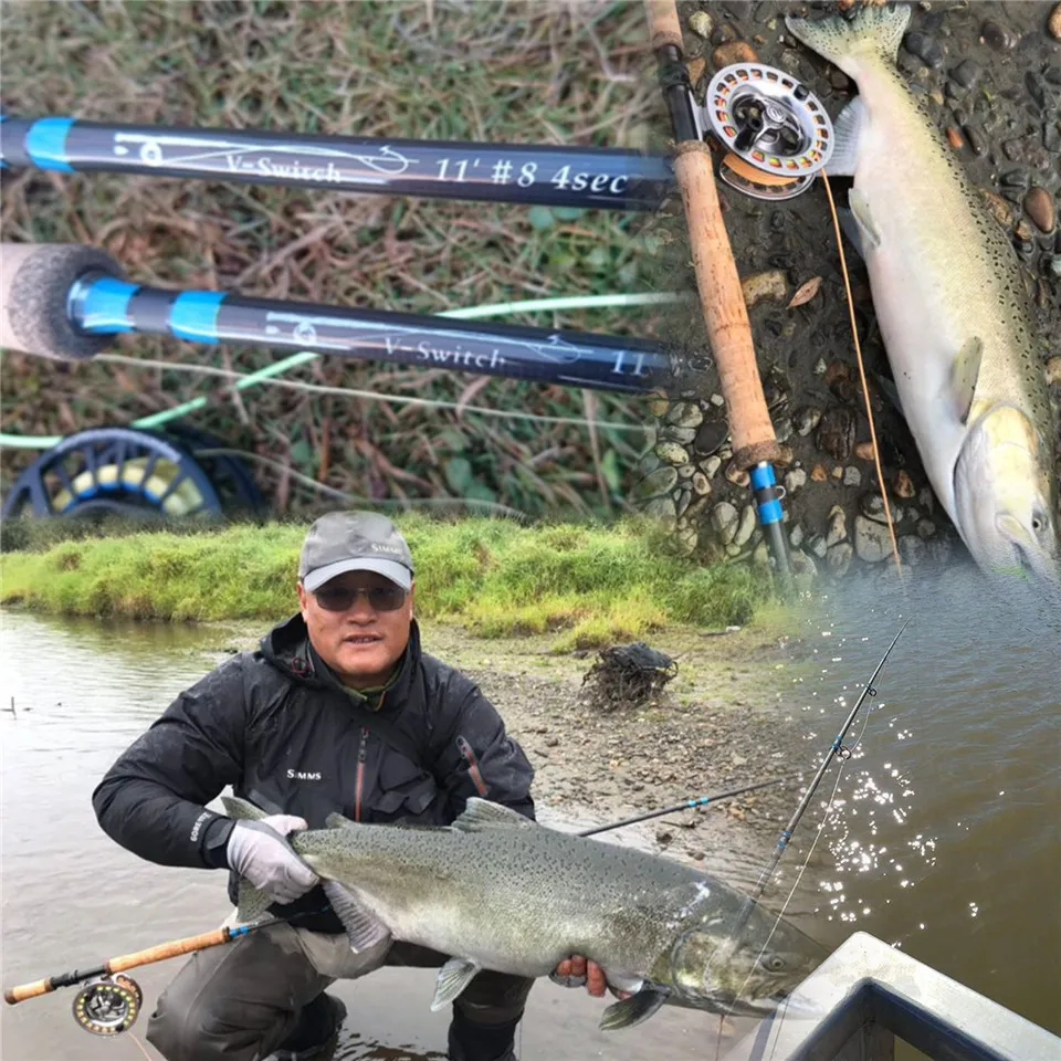 Maximumcatch 4WT-9WT переключатель Fly удилище 10.5FT-11.5FT Fly удилище с переключаемыми боевыми задниками с трубой Cordura