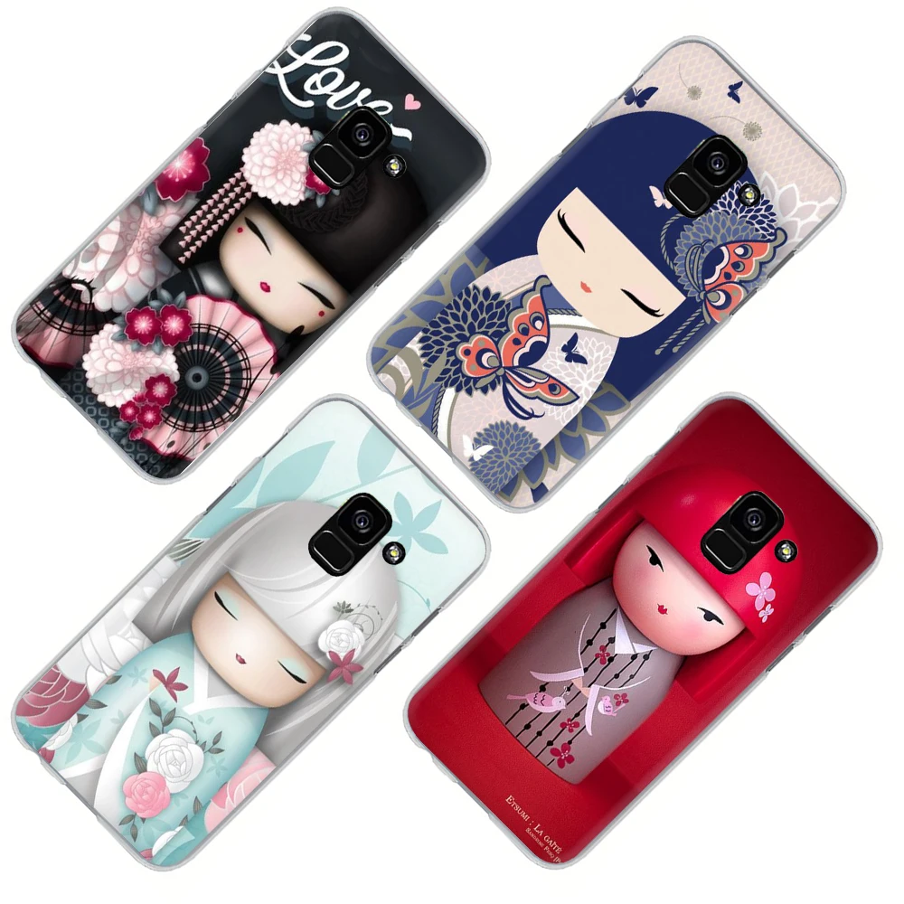 Kawaii японская кукла-кокеши жесткий чехол для телефона с рисунком в виде Samsung