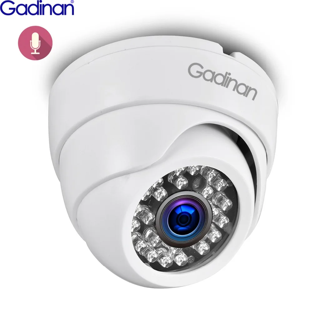 Gadinan H.265 1080P 25fps 1/2. 8 ''SC4239 IP камера Аудио внутренняя ИК купольная видеокамера оповещение о движении P2P RTSP POE