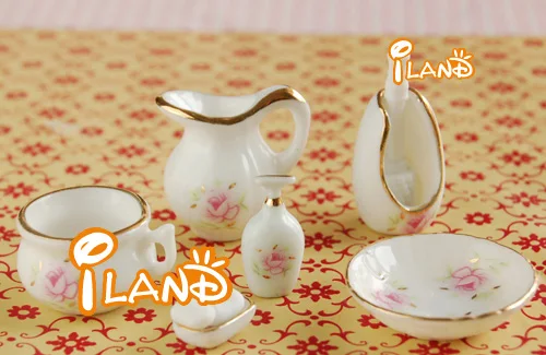 Миниатюрный Кукольный домик модель мини мебели аксессуары Пастельная Роза 8