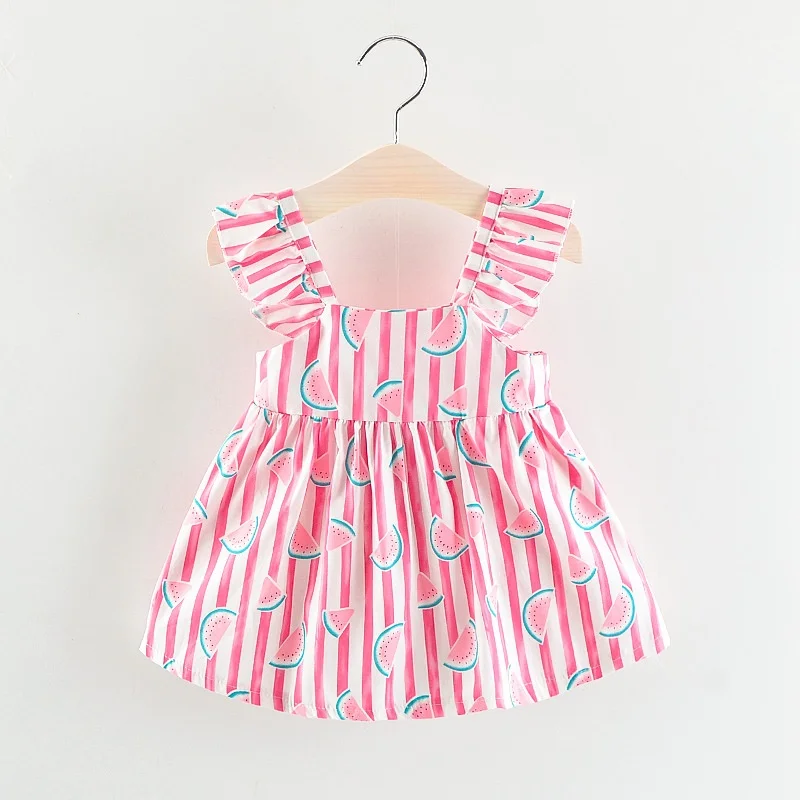Kids Dresses for Girls Summer Style Princess Backless Dress Watermelon Clothes Casual Sleeveless Girl Baby Bow | Детская одежда и