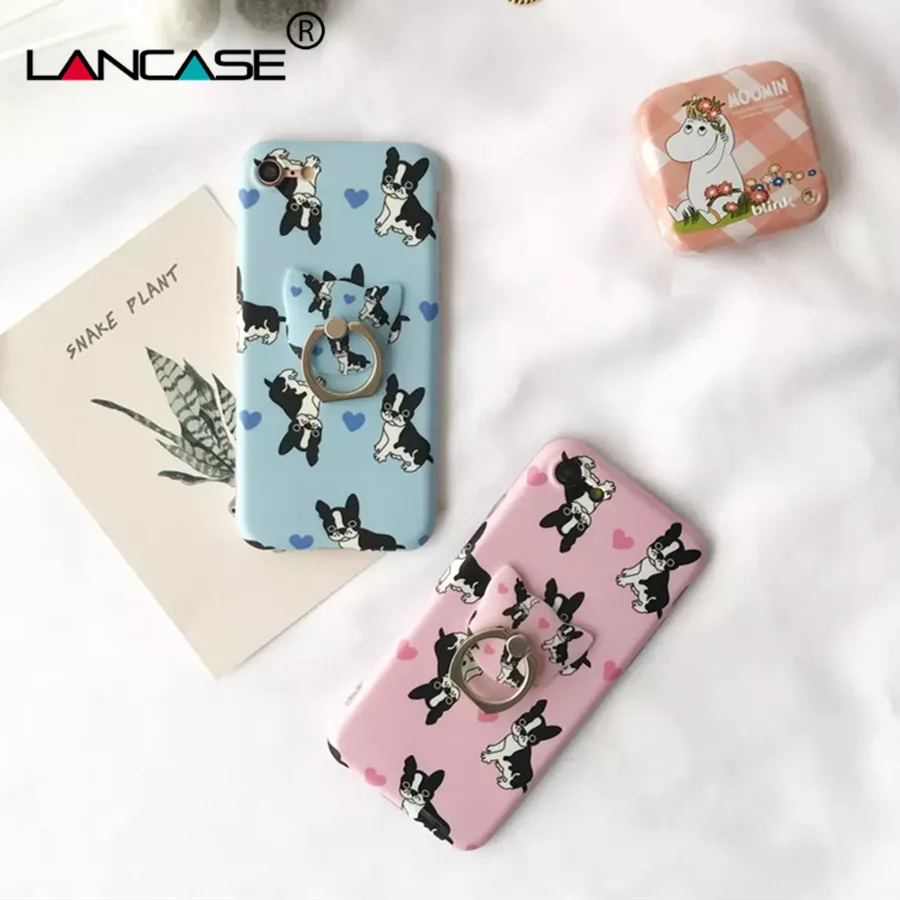 Lancase чехол для iPhone 6 силиконовый Cute собака стенд держатель 6S случае Прекрасный