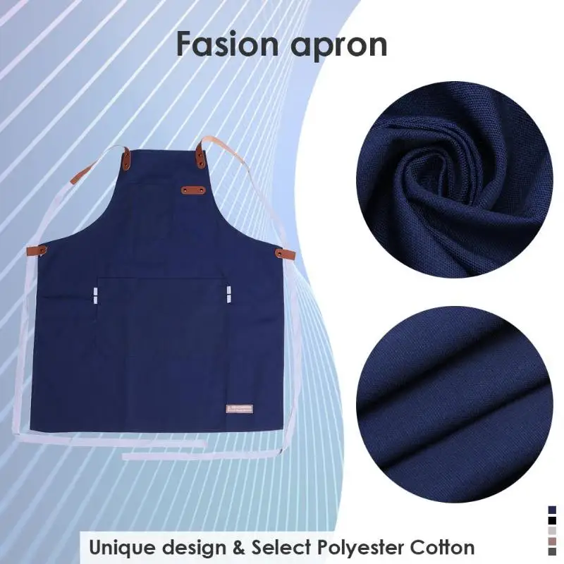 Тканевый хлопковый фартук для кухни кофейни Парикмахерская без рукавов Рабочий