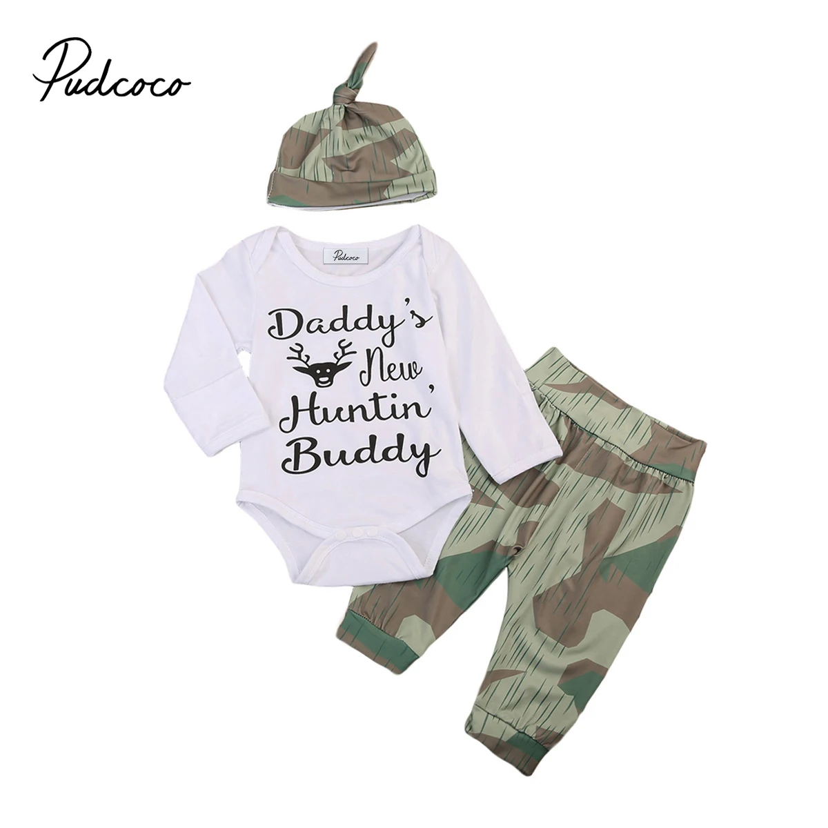 Комплект из 3 предметов топы для новорожденных девочек и мальчиков комбинезон