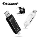 Kebidumei Универсальный 3 в 1 OTG кардридер Тип C и Micro USB и USB высокоскоростной USB2.0 OTG TFSD для Android компьютера ноутбука