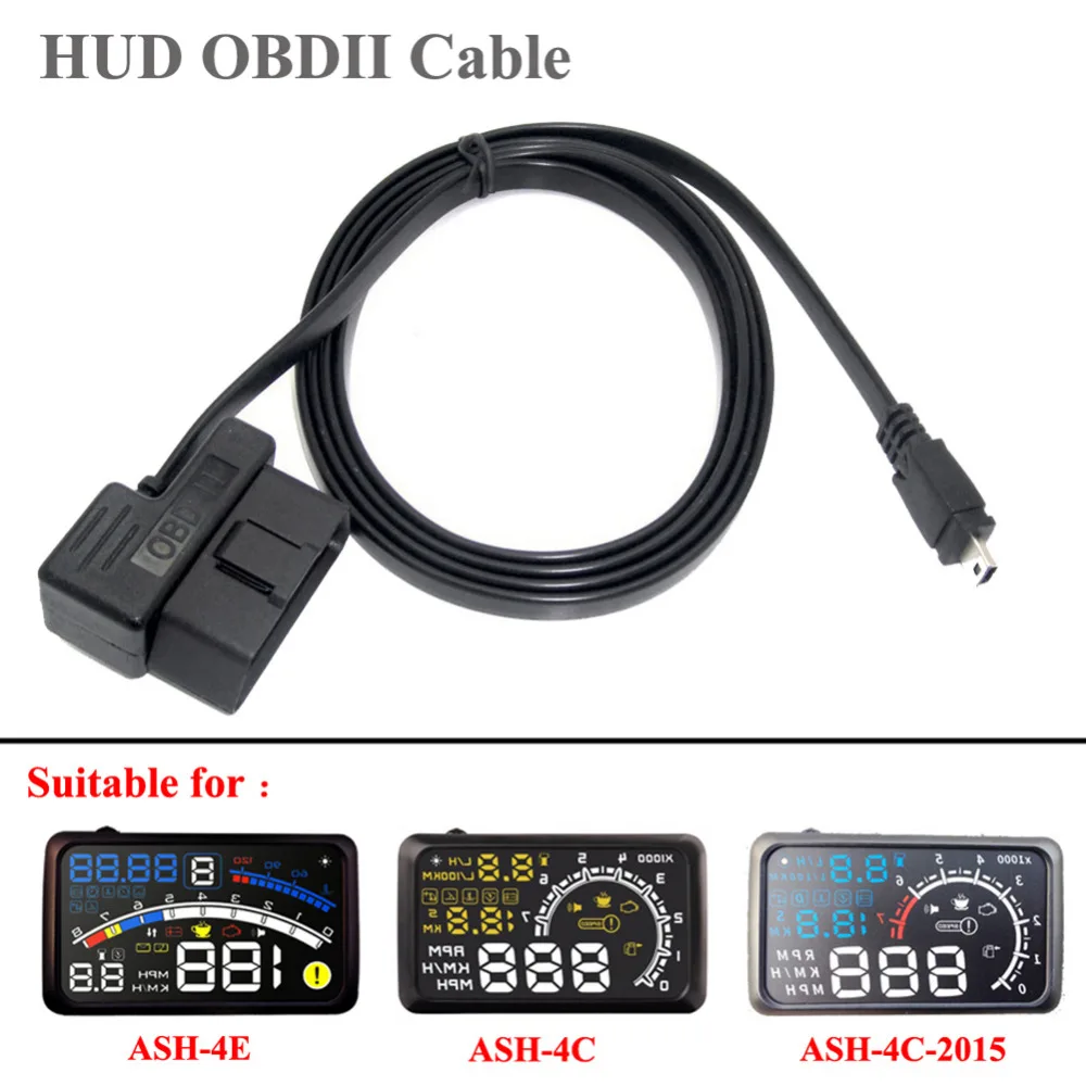1 95 м OBD II 2 кабель диагностический адаптер 16 Pin OBD2 к Мини USB для HUD 5 Дисплей оптовая