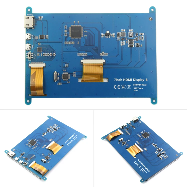 7 0 ''Raspberry Pi 3 дисплей емкостный сенсорный экран HDMI HD LCD TFT 800X480 монитор для Raspberry 2B