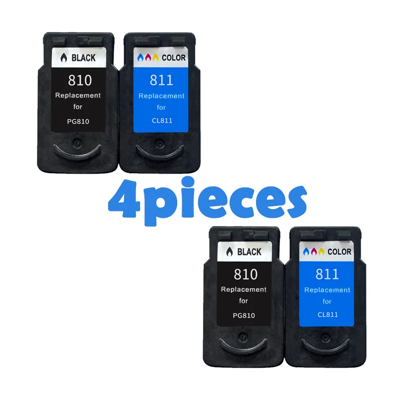 4 шт. PG810 CL811 чернильный картридж для Canon PG 810 CL 811 iP2770 iP2772 MX328 MX338 MX347 MX357 MP237 MP245