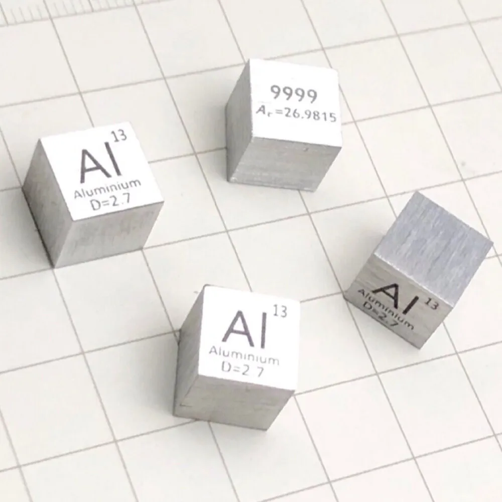 

Pure 99.99% AI Aluminium Cube Block Bulk Periodic Table of Rare Earth Metal Elements for Research lab industrial Collection