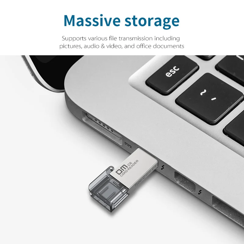 Кардридер DM USB C CR006 для карт памяти Micro SD/TF Type C|memory card reader|multi memory readercard reader |