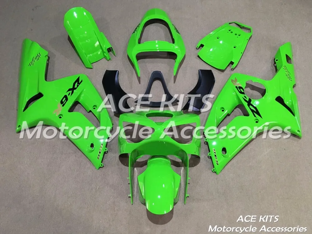 

Новый обтекатель для мотоцикла из АБС-пластика для Kawasaki ZX-6R 636 2003-2004, обтекатель Bodywor sensational green ACE No.901