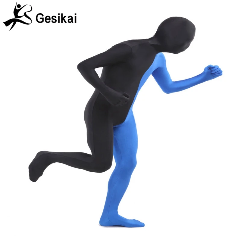 Мужской взрослый полный Zentai боди смешанных цветов спандекс лайкра колготки