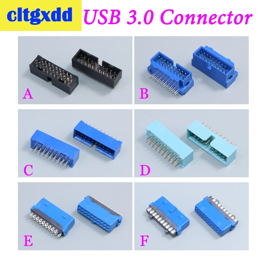 Cltgxdd 2 шт. USB 3 0 20p 19pin USB3.0 разъем для подключения к гнезду на 180 градусов материнская