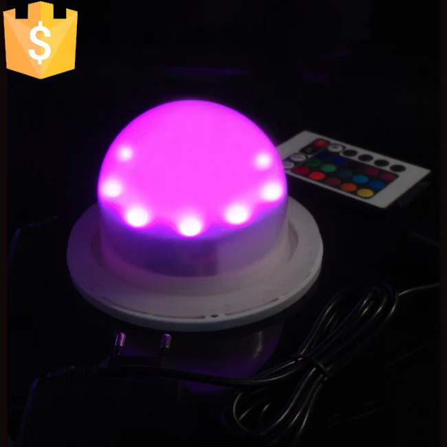 

102mm Decorative Lamp Luminous Furniture Light Base/rgbw Led Light For Glow Led Furniture Light with Inductive Charger 50pcs/lot