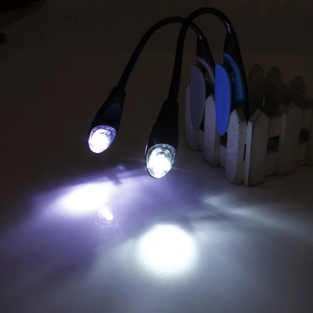 Зажимная лампа для чтения гибкая Регулируемая яркая светодиодный светильник