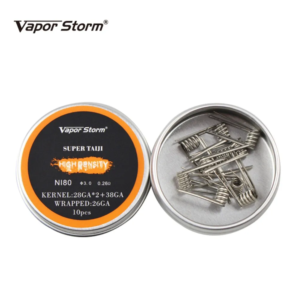 Vapor Storm NI80 нихромовая Катушка высокой плотности Alien V2.0 Juggernaut Предварительно Построенная RDA нагревательная катушка электронная Сигарета RDA RBA RDTA
