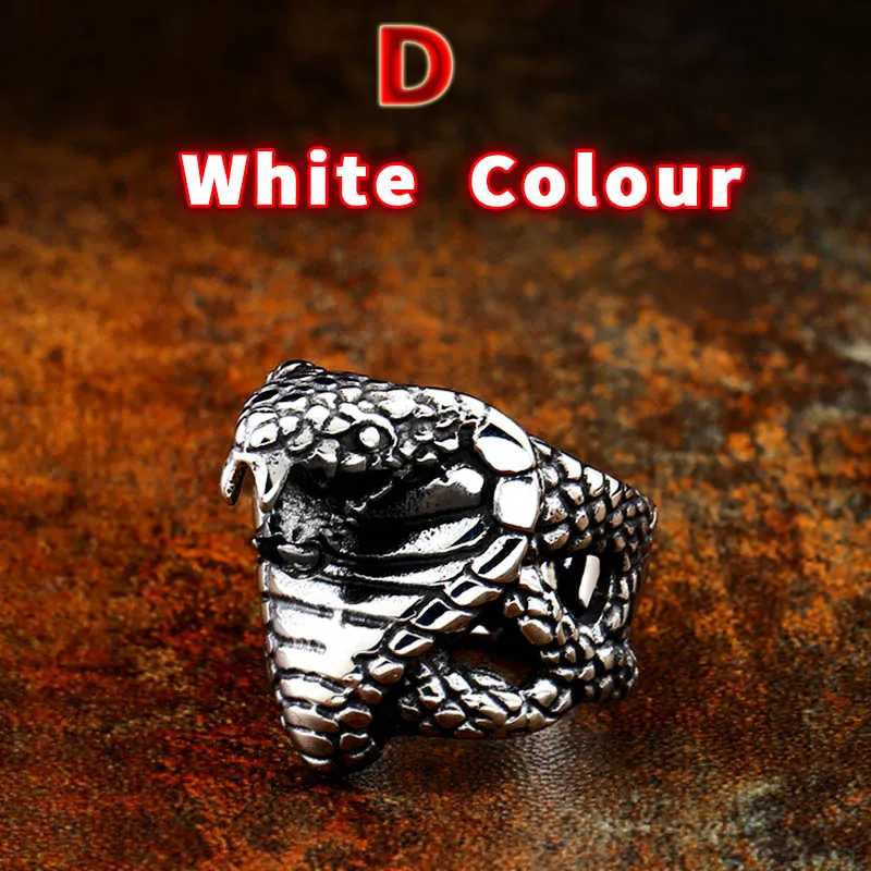 D STYLE WHITE Байер 316L нержавеющая сталь норвежский викинг скандинавский Одина символ снэк-руны амулет Старший ФУТАРК кольцо для мужчин ювелирные изделия LR575 - Цвет основного камня: D STYLE WHITE