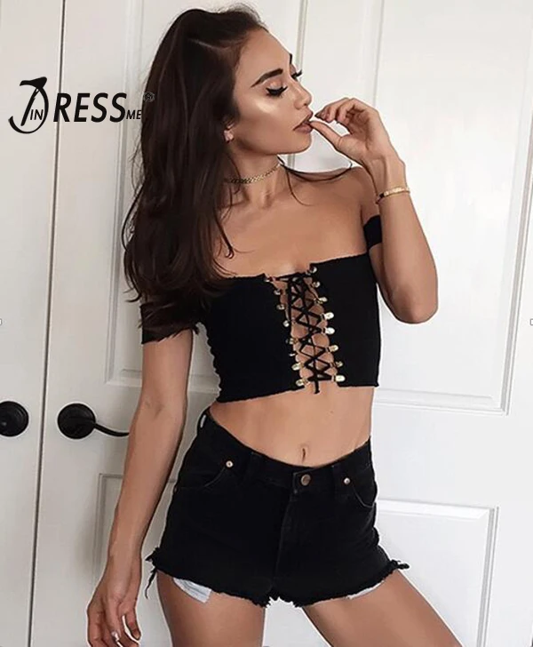 INDRESSME 2017 сексуальный черный без бретелек пляжные Топы Топ женский жилет клубный
