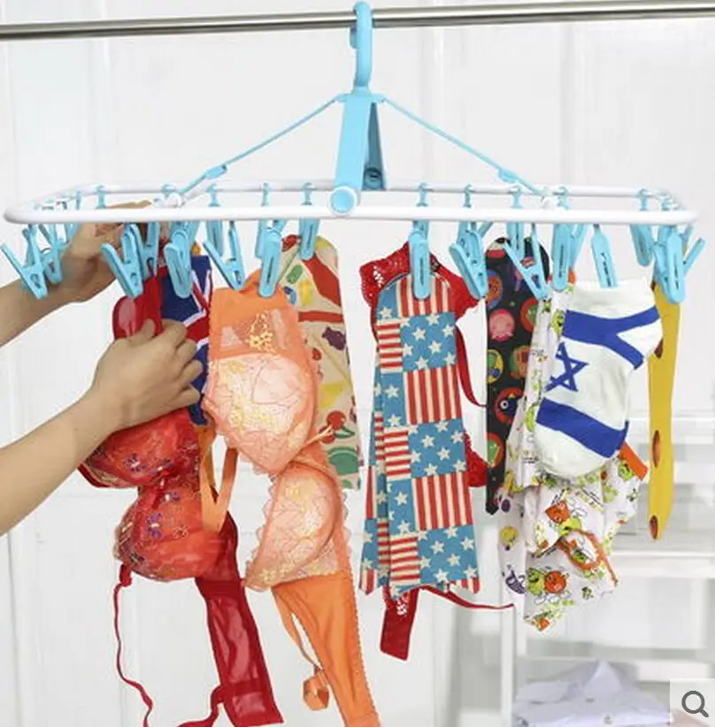 Многофункциональная пластиковая вешалка складной детский зажим для нижнего