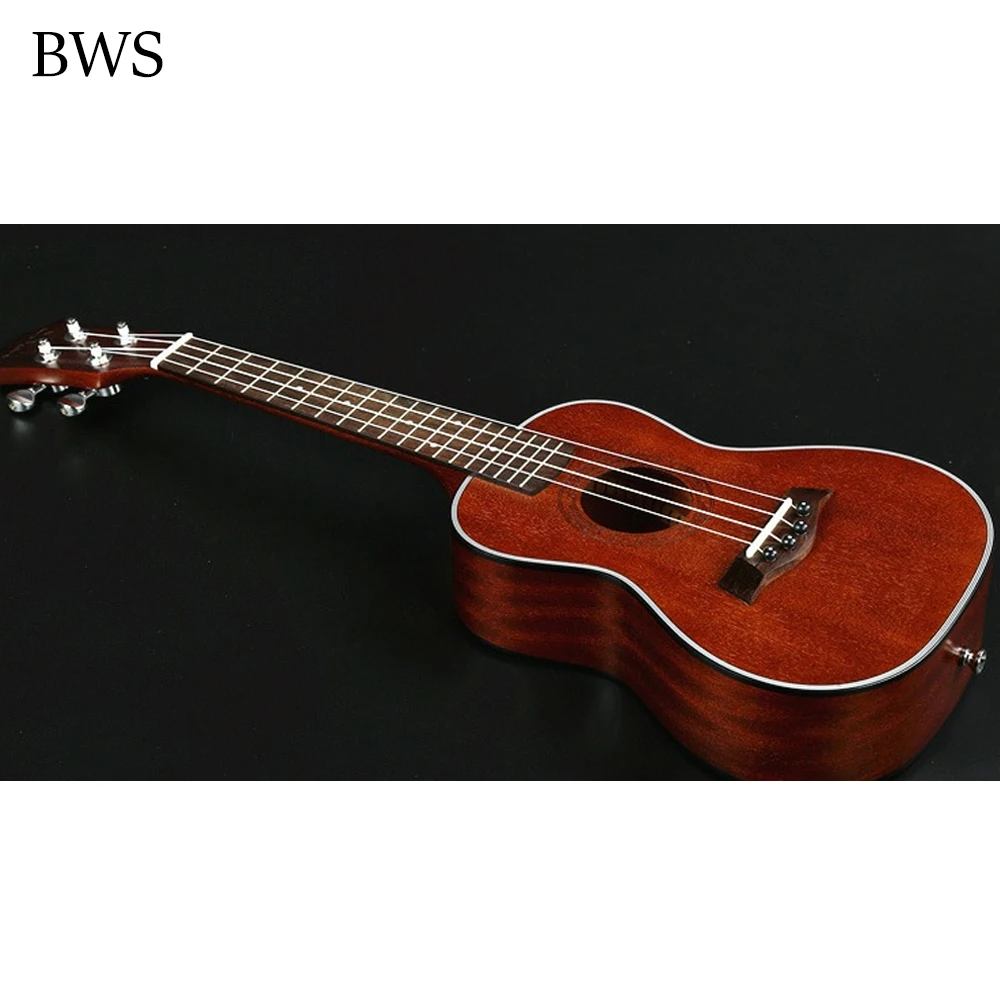 BWS 26 дюймов винтажная винно-красная концертная укулеле 4 аквиловые струны Гавайская мини-гитара УКУ Акустическая гитара Ukelele красное дерево UK2622