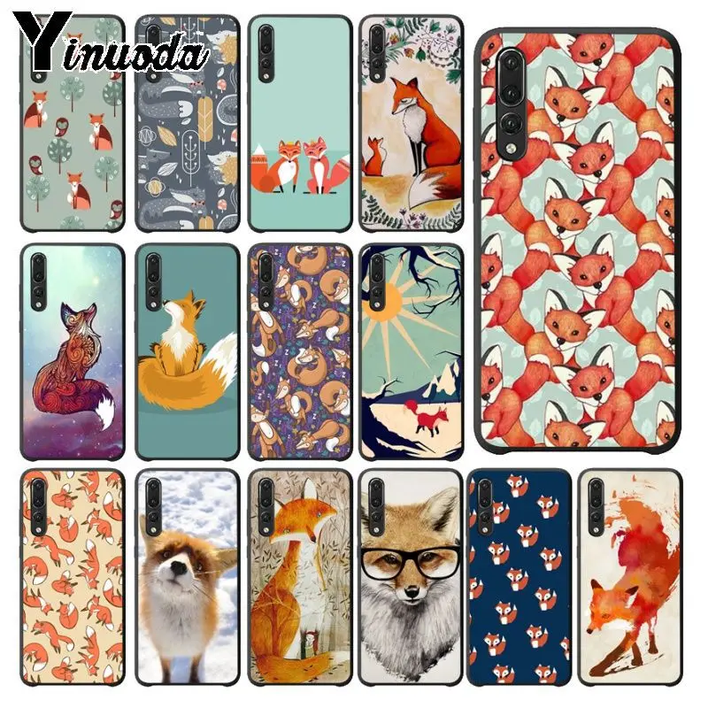 Мягкий силиконовый чехол для телефона Yinuoda catoon cute lovely fox animal huawei nova 3i honor 8x p20lite p20pro