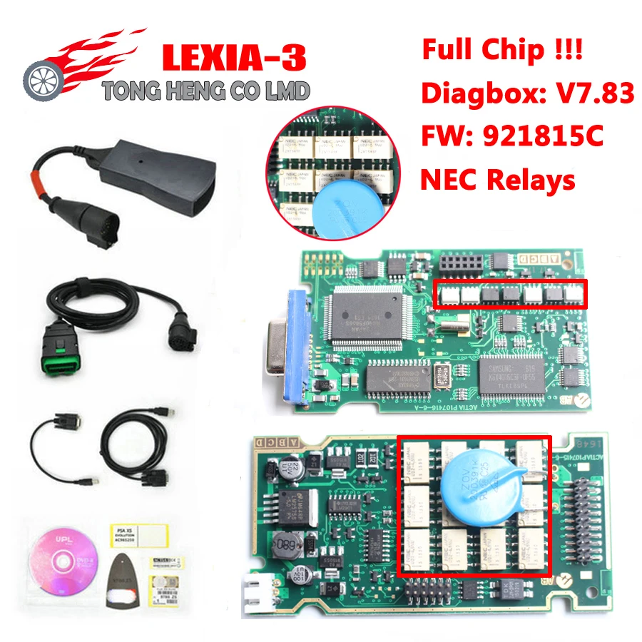 DHL Бесплатная PP2000 V48/V25 Lexia3 Lexia 3 новые Diagbox 7 83 V9.68 серийный 921815C с полный чип для Citroen