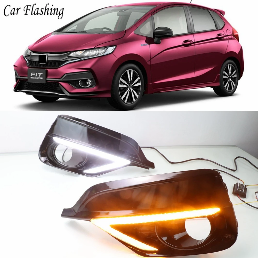 2 шт. для Honda Fit Jazz Sport RS 2018 2019 поворотники желтые сигнальные реле водонепроницаемые