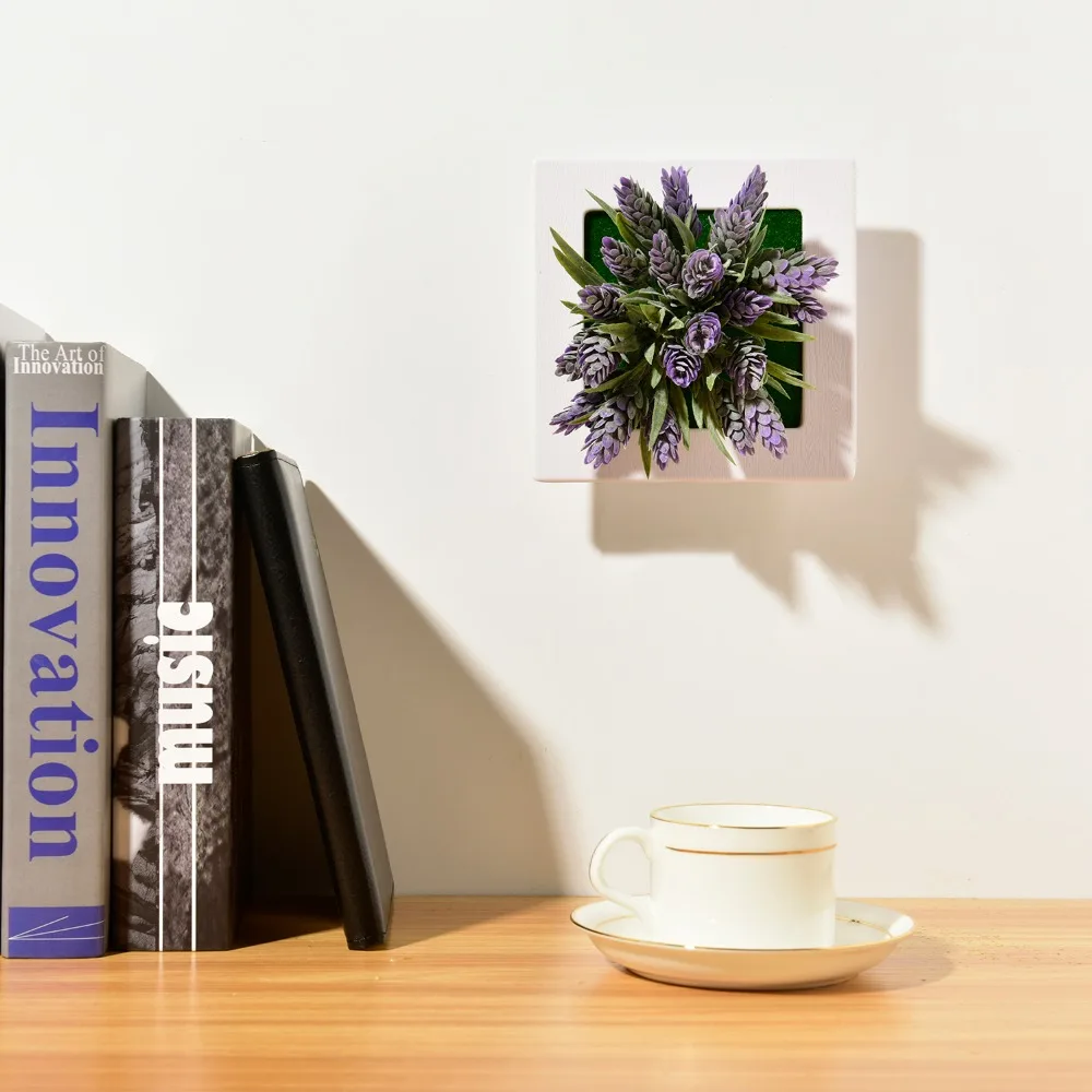 Искусственные цветы Висячие 3D фоторамка пластиковые цветочные горшки держатель украшения дома и сада Искусственный суккулент растения настенные украшения