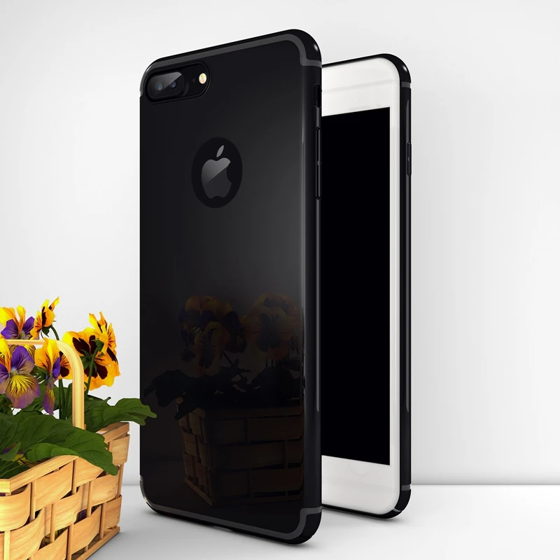 Roybens для iPhone 6 S Роскошный чехол Plus Bling Glossy Зеркало Metal кожи тонкий Логотип круг