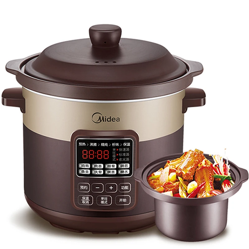 

Midea Electric Rice Cooker Stew Pot Automatic Ceramic Soup Porridge Pot