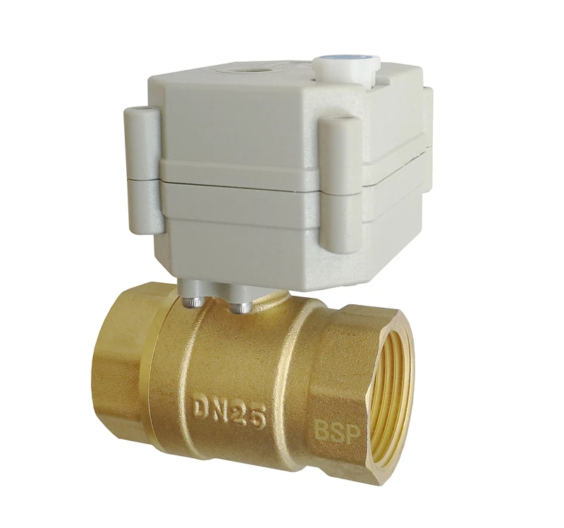 DC5V 12V 24V металла Шестерни моторные клапаны латуни 1 ''TF25-B2 серии 2/3/5/7 провода 2 Way DN25 Электрический запорный клапан