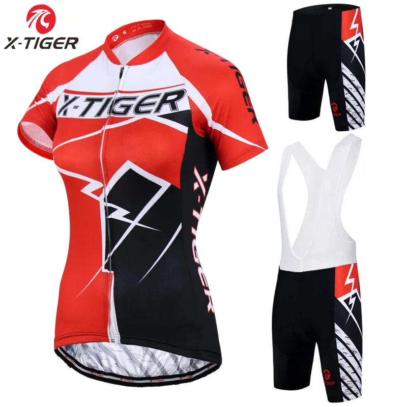 

X-Tiger Summer Women Cycling Jerseys Set Mountian Bike Clothing Racing Bicycle Clothes Ropa Ciclismo Girls Cycling Set