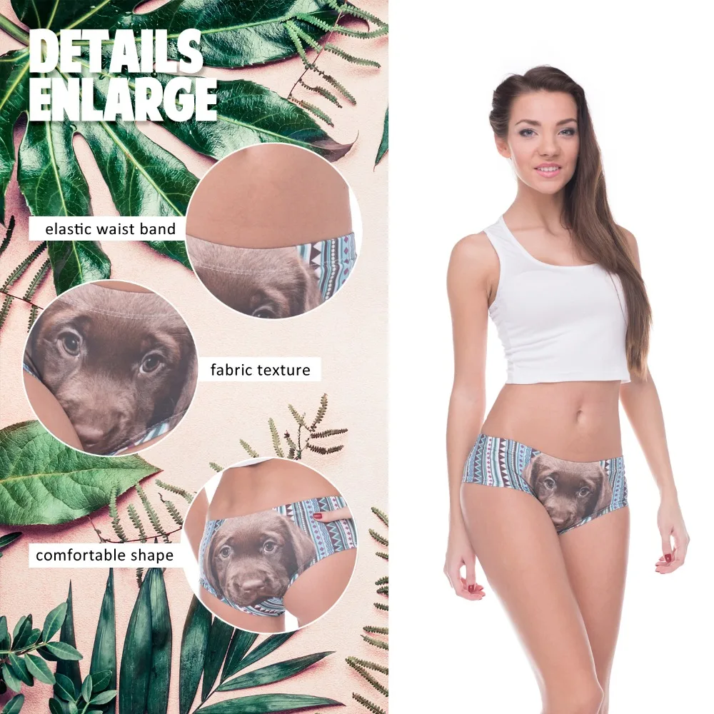 LEIMOLIS aztec shar pei сексуальные трусики с забавным принтом женское милое нижнее белье